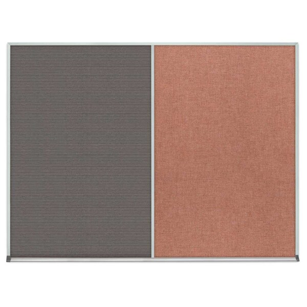 Single Door Radius Corkboard, 18"x24", Bla, UV7000RC-BLACK-CLOUD